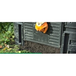 Sodo komposteris 1260 l, didelis, juodas, modulinis, nemokamas komposto aktyvatorius