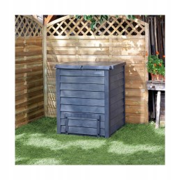 600l termo-medžio komposteris, pilka garantija