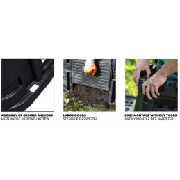 Modulinis komposteris visus metus eco xxl lenkiškas komposteris 1260 litrų