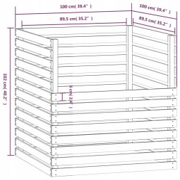 Komposteris, pilkas, 100x100x102 cm, pušies masyvo
