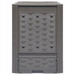 Sodo komposteriai iš rotango, 2 vnt., rudi, 60x60x83 cm