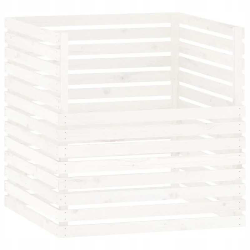 Baltas komposteris 100x100x102 cm medžio masyvo