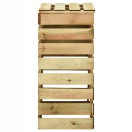 Vidaxl lentjuosčių komposteriai 3 vnt 80x50x100 cm impregnuota pušis 307