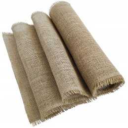 Džiuto stalas - džiuto audinys, stalo takelis, 25 cm pločio.