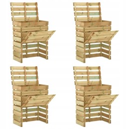 Vidaxl lentjuosčių komposteriai 4 vnt 80x50x100cm impregnuota pušis 307