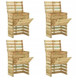 Vidaxl lentjuosčių komposteriai 4 vnt 80x50x100cm impregnuota pušis