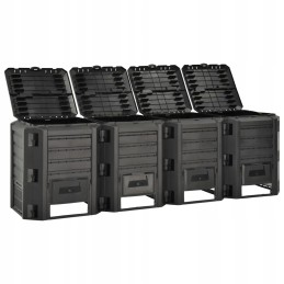 Kompostavimo konteineris 1600l, juodas, atsparus oro sąlygoms