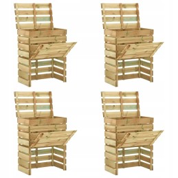 Vidaxl lentjuosčių komposteriai 4 vnt 80x50x100cm impregnuota pušis