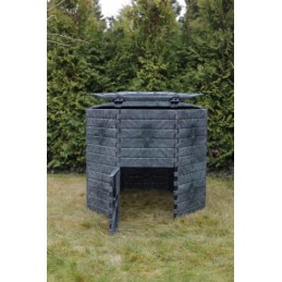 Termokomposteris 1400l eco 100, ištisus metus, atsparus šalčiui, uždaras, žalias