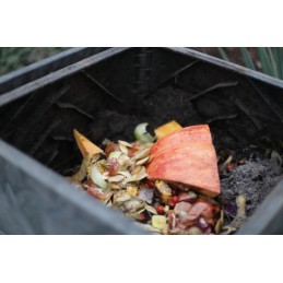 Termokomposteris 1400l eco 100, ištisus metus, atsparus šalčiui, uždaras, žalias