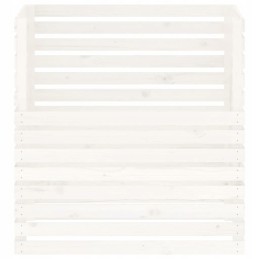 Vidaxl komposteris baltas 100x100x102 cm pušies masyvo 822193