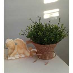 Džiuto audinys, plotis 25 cm per metrą