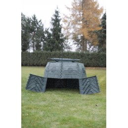 Termokomposteris 2000l eco 100, ištisus metus, atsparus šalčiui, uždaras, žalias