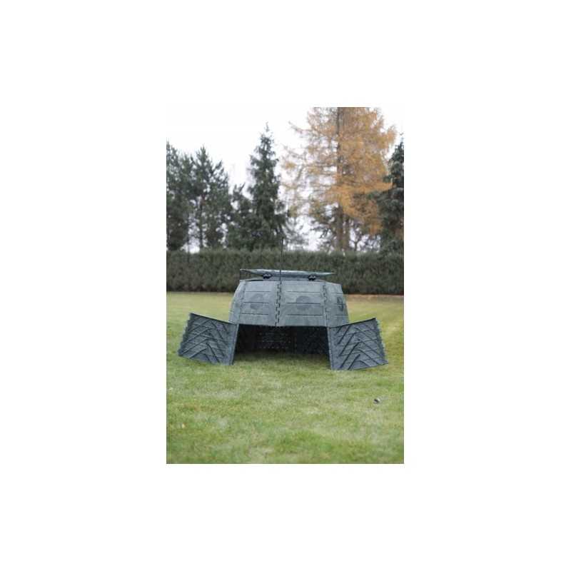 Termokomposteris 2000l eco 100, ištisus metus, atsparus šalčiui, uždaras, žalias