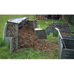 Termokomposteris 2000l eco 100, ištisus metus, atsparus šalčiui, uždaras, žalias