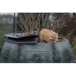 Termokomposteris 1050l eco 100, ištisus metus, atsparus šalčiui, uždaras, žalias