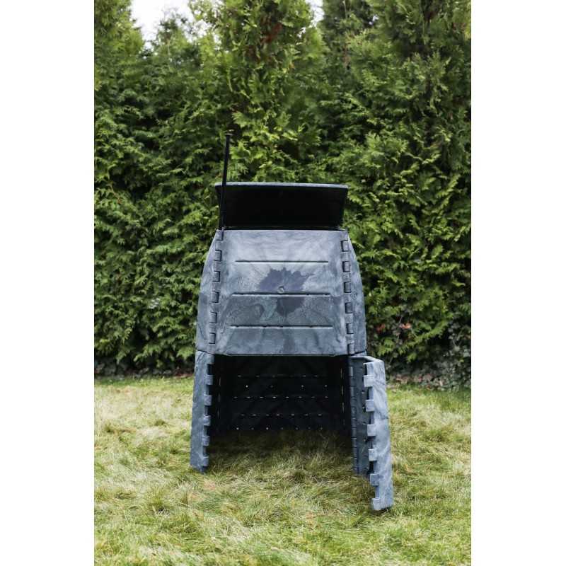 Termokomposteris 450l eco 100, ištisus metus, atsparus šalčiui, uždaras, žalias