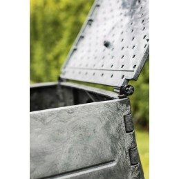 Termokomposteris 450l eco 100, ištisus metus, atsparus šalčiui, uždaras, žalias