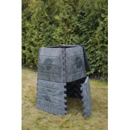 Termokomposteris 450l eco 100, ištisus metus, atsparus šalčiui, uždaras, žalias