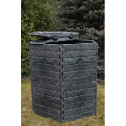 Termokomposteris 450l eco 100, ištisus metus, atsparus šalčiui, uždaras, žalias