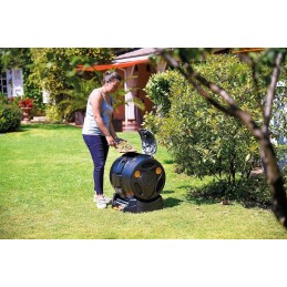 2 viename komposterio būgnas, juodas