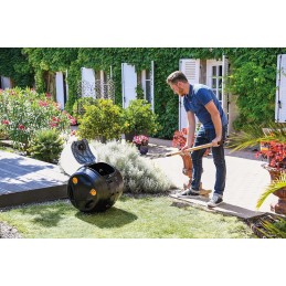 2 viename komposterio būgnas, juodas