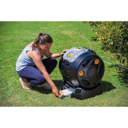 2 viename komposterio būgnas, juodas