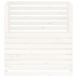Composter, white, 100x100x102 cm, solid pine wood