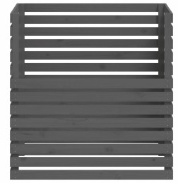 Vidaxl kompostētājs pelēks 100x100x102 cm priedes masīvkoks