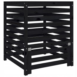 Melns kompostētājs 82 5x82 5x99 5 cm priedes masīvkoks
