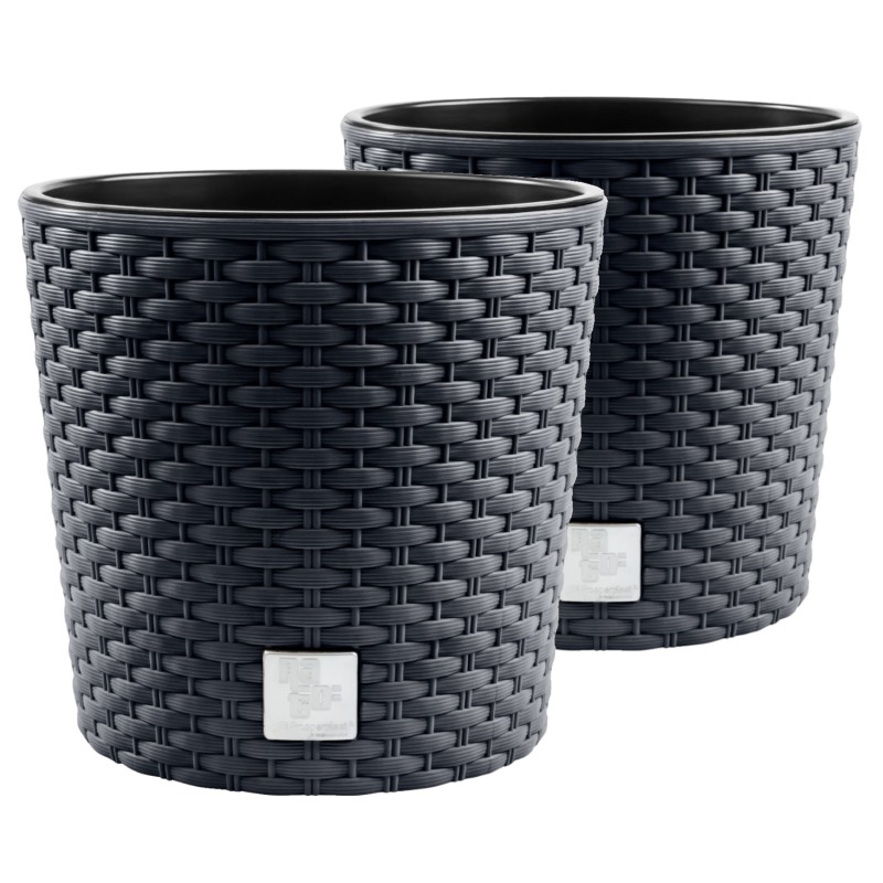 2x vazonų sodintuvas rato drtus400l rotango imitacija