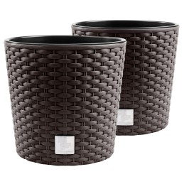 2x flowerpot rato drtus400l imitation rattan