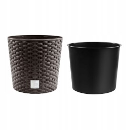 2x flowerpot rato drtus400l imitation rattan