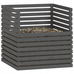 Vidaxl kompostētājs pelēks 100x100x102 cm priedes masīvkoks 822194