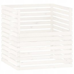 Vidaxl kompostētājs balts 100x100x102 cm priedes masīvkoks