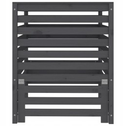 Gray composter 82 5x82 5x99 5 cm solid pine wood