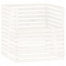 Vidaxl kompostētājs balts 100x100x102 cm priedes masīvkoks