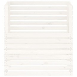 Vidaxl kompostētājs balts 100x100x102 cm priedes masīvkoks