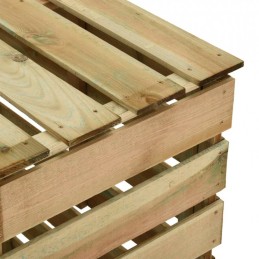 Slat composters 3 pcs, 80x50x100 cm, impregnated pine