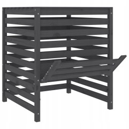 Composter gray 82 5x82 5x99 5 cm solid wood