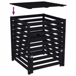 Composter black 82 5x82 5x99 5 cm solid wood