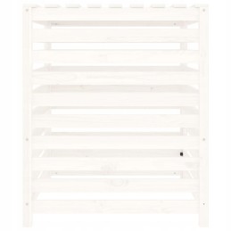 Baltas komposteris 82 5x82 5x99 5 cm medžio masyvo