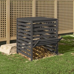 Composter gray 82 5x82 5x99 5 cm solid wood