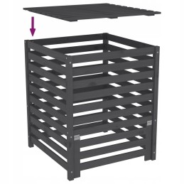 Composter gray 82 5x82 5x99 5 cm solid wood