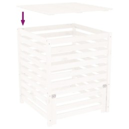 Composter white 82 5x82 5x99 5 cm solid wood
