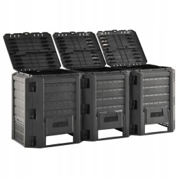 Garden composter black 1200 l