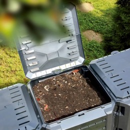 Garden composter black 1200 l