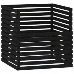 Black composter 100x100x102 cm solid pine wood