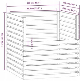 Composter white 100x100x102cm pine wood