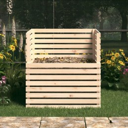 Composter 100x100x102 cm solid pine wood